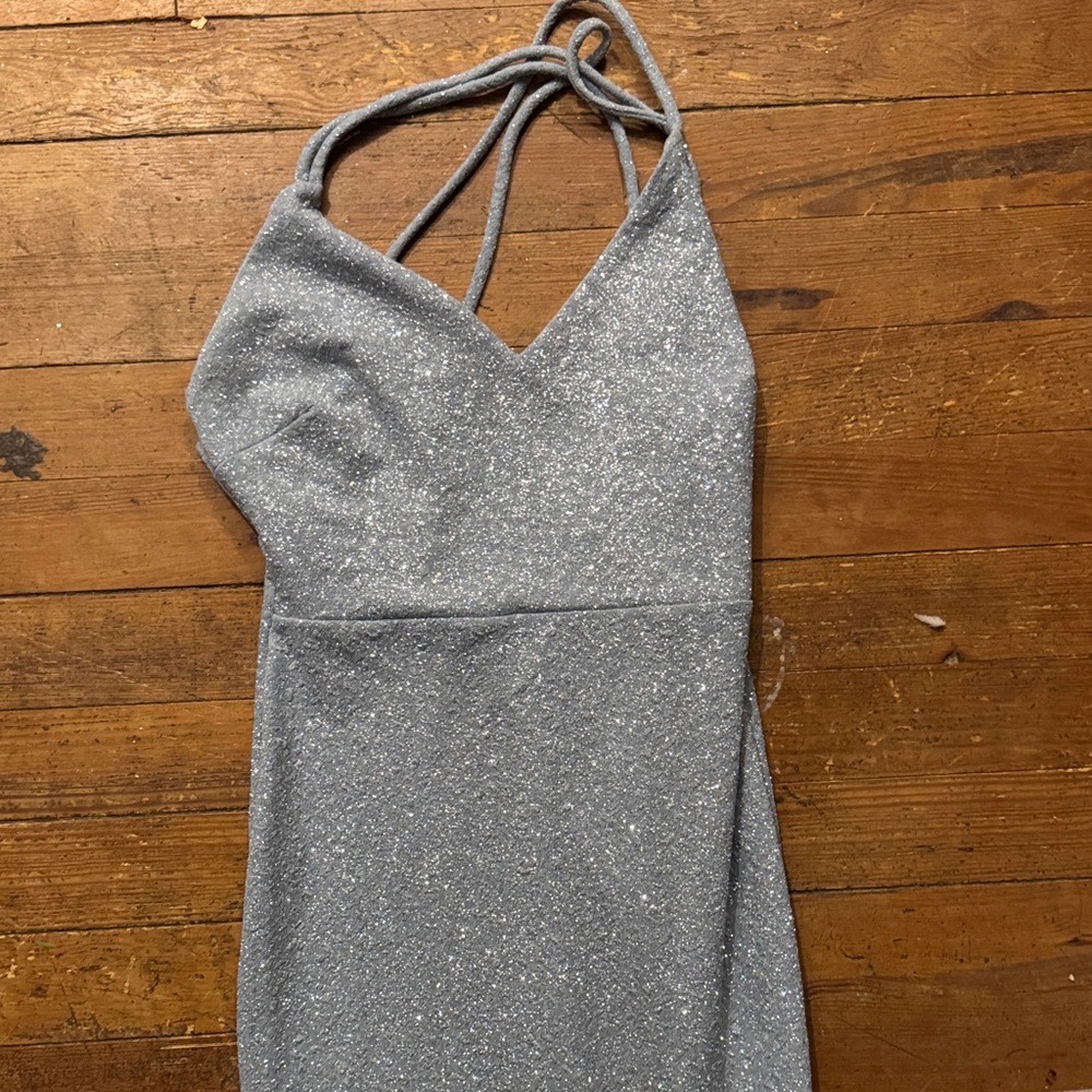 Sparkling light blue Strappy Dress